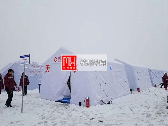 2019年甘肃卫生应急演练上演雪中救援